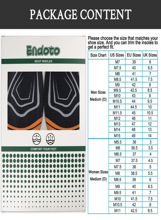 Endoto Round Toe Insoles for Ariat Cowboy Boots, Replacement Shoe Inserts for Men Foot Comfort All Day(Size:US Men10-EU43) - Image 4